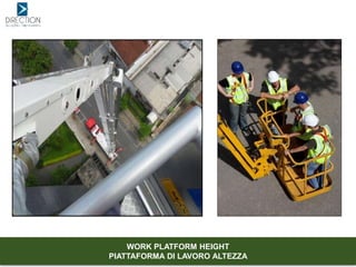 WORK PLATFORM HEIGHT
PIATTAFORMA DI LAVORO ALTEZZA
 