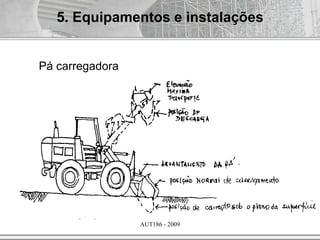 AUT186 - 2009
5. Equipamentos e instalações
Pá carregadora
 