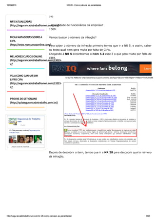Nr 28   como calcular as penalidades