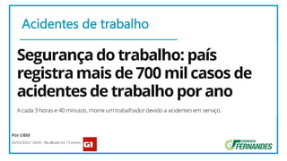 Acidentes de trabalho
 