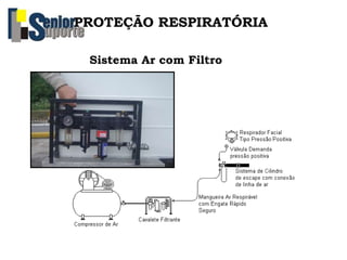 PROTEÇÃO RESPIRATÓRIA
Sistema Ar com Filtro
 