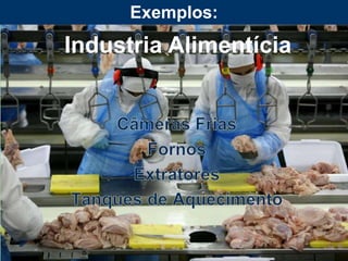 Industria Alimentícia
Exemplos:
 