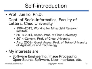Nui Application Example An introduction to NUI | PDF
