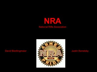 NRA National Rifle Association David Biedlingmaier Justin Kanetsky 