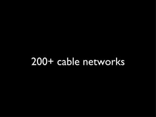 200+ cable networks 