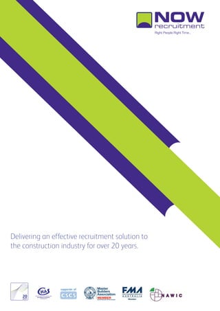 ,




Delivering an effective recruitment solution to
the construction industry for over 20 years.




    20
    years
 