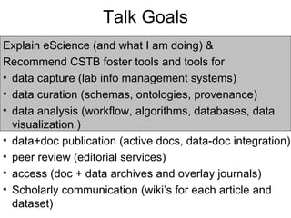 eScience: A Transformed Scientific Method | PPT