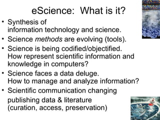 eScience: A Transformed Scientific Method | PPT