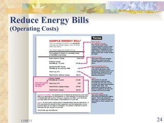 Reduce Energy Bills (Operating Costs) 11/05/11 