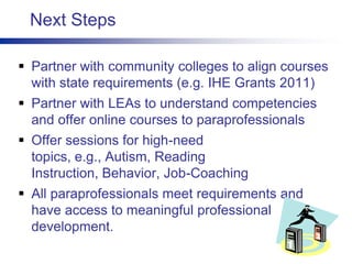 Building a Community of Pennsylvania Paraprofessionals | PPT