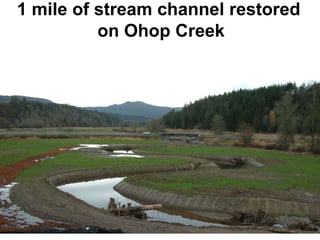 1 mile of stream channel restored  on Ohop Creek 