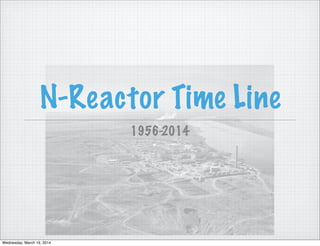 N-Reactor Time Line
1956-2014
 