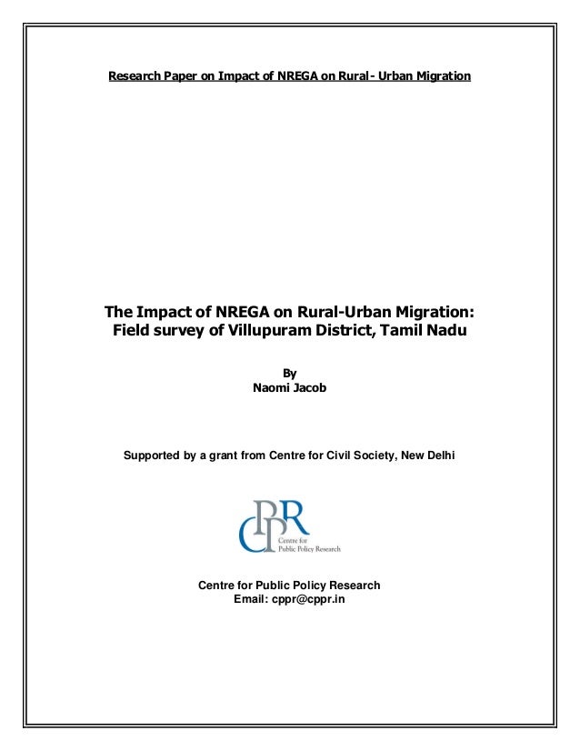 Thesis on rural urban migration
