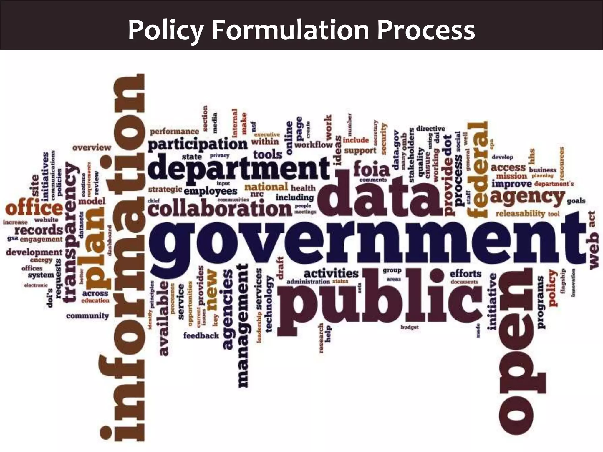 Policy Formulation Process
 