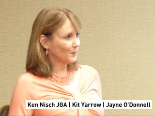 Ken Nisch JGA | Kit Yarrow | Jayne O’Donnell
 