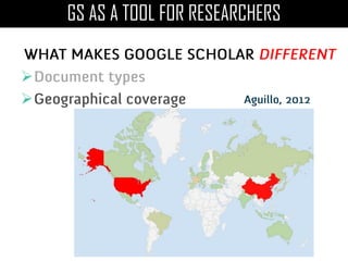 

GS AS A TOOL FOR RESEARCHERS
 