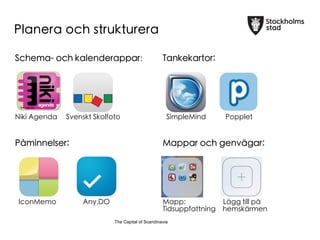 The Capital of ScandinaviaThe Capital of Scandinavia
Planera och strukturera
Schema- och kalenderappar:






Niki Agenda Svenskt Skolfoto











Niki agenda
Tankekartor:






SimpleMind Popplet









P?minnelser:






IconMemo Any.DO





Mappar och genv?gar:






Mapp: L?gg till p?
Tidsuppfattning hemsk?rmen




 