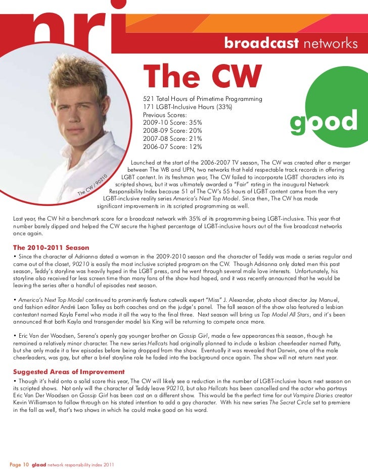 GLAAD Network Responsibility Index (NRI) 2010-2011 Slide 10