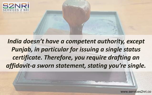 NRIs Guide to Attest Single Status Certificate Apostille | PPTX ...