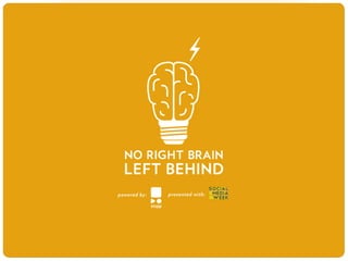 No Right Brain Left Behind - A global movement to re-instill creativity in education.   