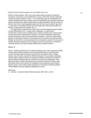 !"#$"%&'()"*+,#"-!").+)/%0'1.2*3,)$%,#"'45%3,6'7)"3,6'8)990*:;'19*<*"6'="*>
                                                                                                                   ?@
A%.9#&'7#"*3,3'%0$#"),B&6'CD7'E3*3'%'/*"&E,%,)#.FG%3*9'/"#+*9E"*',#'%33*33',B*'
)&/#",%.+*'#H'*%+B'$*.*'#.',B*'+0%33)H)+%,)#.'%++E"%+>'#H',B*'H#"*3,I'J*'%03#'%33*33',B*'
)&/#",%.+*'#H'/%)"3'#H'$*.*3').'%',"**'K').'#E"'3,E9>',B*3*'/%)"3'%"*'+#.3,"%).*9'G>',B*'
.*,L#"<'.*)$BG#"B##9I'D*.*3'%.9'$*.*'/%)"3'L),B'3)$.)H)+%.,0>'B)$B')&/#",%.+*'3+#"*3'%"*'
/0%+*9').,#'+0E3,*"3',B%,'+%/,E"*'3)&)0%"'/%,,*".3'#H'/"*3*.+*-%G3*.+*'%+"#33',B*'H#"*3,'#H'
9*+)3)#.',"**3I'M%+B'+0E3,*"'%$$"*$%,*3'$*.*3',B%,'H%00').,#',B*'3%&*'.*,L#"<'"*$)#.'%.96'
).'+#&G).%,)#.6'B%2*'/"*9)+,)2*'/#L*"'#2*"',B*'3%&/0*'+0%33I'N*.+*',B*3*'+0E3,*"3'%"*'
,*"&*9'O+#.3*.3E3'9*+)3)#.'	E0*3P'47)$I'Q:I
'    J*'%//0)*9'CD7',#'*R/0#"*',B*'HE.+,)#.3'E3*9').'9)2*"3*'G)#0#$)+%0'/"#$"%&3'"*0%,*9'
,#',)33E*'9)HH*"*.,)%,)#.'47)$I'Q:6'G"*%3,'+%.+*"'&*,%3,%3)36'#"'&*3*.+B>&%0'
,"%.3H#"&%,)#.'#H'G"%).',E&#"36')9*.,)H>).$'3*,3'#H'.*,L#"<'	E0*3'LB)+B'+%/,E"*'<.#L.'
+%E3%0'&*+B%.)3&3'#H'9*2*0#/&*.,'#"'9)3*%3*I'=B*'	E0*3')&/0*&*.,'9)2*"3*'0#$)+'
HE.+,)#.3'E3).$'G#,B'+#B*"*.,'%.9'#//#3).$'$*.*'%+,)2),)*36').'LB)+B',B*'	E0*'#E,/E,'
9*/*.93'#.'*R/"*33)#.').+"*%3*3'H#"'3#&*'$*.*3'%.9'+#.+#&),%.,'9*+"*%3*3'H#"'#,B*"3I'
C#,%G0>6'L*'H#E.9',B%,').'+%.+*"'/"#$"*33)#.',B*','/"*9)+,)2*'9*+)3)#.'HE.+,)#.3'+%.'G*'
0).<*9',#').,*"%+,)#.3'G*,L**.'<.#L.'#.+#$*.*3'%.9',E&#"'3E//"*33#"36'3E+B',B%,',B*'
+#&G).*9'%+,)2),>'#H'G#,B',>/*3'#H'$*.*3'9*,*"&).*3',B*'9)3*%3*'#E,+#&*I'
'
SS7)$E"*'QTT
'
7)$E"*'QI'C*,L#"<F$E)9*9'3*%"+B'H#"'	E0*3'E.9*"0>).$',)33E*'#")$).I'MR/"*33)#.'/"#H)0*3'
#H'%9E0,',)33E*'3%&/0*3'+0%33)H)*9'G>',B*)"'9*2*0#/&*.,%0'#")$).'%"*'+#&G).*9'L),B'%'
.*,L#"<'#H'/"#,*).F/"#,*).').,*"%+,)#.3'%&#.$'BE&%.',"%.3+")/,)#.'H%+,#"3I'8E0,)/0*'
9*+)3)#.',"**3'%"*'GE)0,',#'9*3+")G*',B*'9)HH*"*.,)%0'%+,)2),>'#H'&%.>'/#33)G0>'#2*"0%//).$'
.*,L#"<'"*$)#.3I'C*,L#"<'"*$)#.3'%"*'+0E3,*"*9'%.9'H)0,*"*9',#')9*.,)H>'+#"*'	E0*3'#H'
$*.*3'%.9'$*.*').,*"%+,)#.3',B%,'%"*')&/#",%.,'H#"'+#""*+,',)33E*'+0%33)H)+%,)#.I'D"*>'
).,*"%+,)#.3'L),B).'	E0*3').9)+%,*'$*.*'/%)"3','#H,*.'E3*9'G>',B*'9*+)3)#.',"**3I'
D*.*'/%)"3',B%,'%"*',')&/#",%.,'H#"'+0%33)H)+%,)#.'4%3').9)+%,*9'G>',B*'/*"&E,%,)#.'
,*3,:'%"*'3B#L.').'G0E*I'U0%33F3/*+)H)+'*R/"*33)#.'#H'%.')&/#",%.,').,*"%+,)#.'G*,L**.'
NVWU@FX8Y(Q'4%'<.#L.'"*$E0%,#">'B*,*"#9)&*":')3'3B#L.I

A*H*"*.+*3
ZI''''["*)&%.6'5I6'A%.9#&'H#"*3,3I'8%+B).*'5*%".).$6']]QI'^_4Q:;'/I'_F`I




 !NX'_a]'4A*2I']Z-]a:                                                                         !"#$%#&'$%"#()"*+'$(,'-.
 