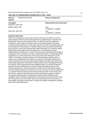 !"#$"%&'()"*+,#"-!").+)/%0'1.2*3,)$%,#"'45%3,6'7)"3,6'8)990*:;'19*<*"6'="*>
                                                                                                                            ??
!"!#$%&%'()'*+,-(.,"(-&*'&")(/-!0&("'&"'$,!%0'''122345

70/':;<=9         @#00%A#"%,)2*'B*3*%"+C                              /?@CKDL?'!@@<A;?M'&E9
670/'89

&;>?@=<AB=CD                                                          E?FBD=G?;=H"C;I+C@='&;JCDGB=<C;
DE1FGFB6'DHB16'!I(
LE(FB6'DEBM6'!I(                                                      @+A"
                                                                      H'=JBJK=J6''@EKE(E
NE55E@F6'1E1K6'!I(                                                    @+A"
                                                                      H'=JBJK=J6''@EKE(E

%KNFDCO?L='E?@LD<F=<C;
!"*3*.,'9%>'%//"#%+C*3',#'O.+#2*"'$*.*'PO.+,)#.'#P,*.'"*0>'#.',C*'%A)0),>',#'+#.3,"O+,'
$*.*'<.#+<#O,3Q'NC)0*',C)3'$*.*RA>R$*.*'%//"#%+C')3'3,"%)$C,P#"S%"9').'#"$%.)3&3'S),C'
P%+)0*'$*.*,)+'&*,C#93'3O+C'%3'>*%3,'%.9'P0)*36'),')3'9)PP)+O0,').','#,C*"'#"$%.)3&3Q'
7O",C*"&#"*6'$*.*'<.#+<#O,3'#.0>'%00#S'%.%0>3)3'#P'.#.*33*.,)%0'$*.*3Q'7%3,'%+,).$6'
"*2*"3)A0*'+C*&)+%0'/"#A*3'%"*'%.')9*%0'S%>',#'/*",O"A',C*'PO.+,)#.'#P'*33*.,)%0'$*.*3Q'=C*'
/")&%">'#AT*+,)2*'#P',C)3'/"#/#3%0')3',#')9*.,)P>').C)A),#">'+C*&)+%0'/"#A*3'P#"'%00'*33*.,)%0'
$*.*'/"#9O+,3').'>*%3,'O3).$'%'$*.#&*RS)9*'&*,C#9',C%,'%00#S3'O3',#'/"#P)0*',C*'"*0%,)2*'
3*.3),)2),>'%00'/"#,*).',%"$*,3').'%'+*00'3)&O0,%.*#O30>Q'=C)3'+C*&#$*.#&)+'%33%>6'
I%/0#0.3OPP)+)*.+>'!"#P)0).$'4I1!:6')3'A%3*9'#.',C*'#A3*"2%,)#.',C%,'0#S*").$',C*'9#3%$*'#P'
%'3).$0*'$*.*'P"#&',S#'+#/)*3',#'#.*'+#/>').'9)/0#)9'>*%3,'"*3O0,3').'%'C*,*"#U>$#,*',C%,')3'
3*.3),)U*9',#'%.>'+#&/#O.9',C%,'%+,3'#.',C*'/"#9O+,'#P',C)3'$*.*'4K%,'D*.*,Q'?V6?WX'
4VYYY::Q'1.',C*'%33%>6'%'+#&/0*,*'+#00*+,)#.'#P'Z6YVX'C*,*"#U>$#O3'9*0*,)#.'3,"%).3')3'
/##0*96'$"#S.'+#&/*,),)2*0>').',C*'/"*3*.+*'#P'+#&/#O.9'%.9'3%&/0*9Q'8#0*+O0%"'A%"R
+#9*3').+#"/#"%,*9').,#'*%+C'3,"%).'%00#S'/%"%00*0'%.%0>3)3'%.9'"*0%,)2*'3,"%).'P),.*33',#'A*'
[O%.,),%,)2*0>'%33*33*9'A>'C>A")9)U%,)#.',#'#0)$#.O+0*#,)9*'%""%>3Q'N*'2%0)9%,*9',C*'%33%>'
A>'3+"**.).$'V6?'+#&/#O.93'S),C'<.#S.'A)#0#$)+%0'%+,)2),>Q'7#"'%00'7(E',C*"%/*O,)+3'
3+"**.*96',C*'3,"%).'C*,*"#U>$#O3'P#"',C*'<.#S.',%"$*,'S%3'C)$C0>'3*.3),)2*',#'9"O$Q'
B*+*.,'A"*%<,C"#O$C3').'%33%>'&).)%,O")U%,)#.'%.9'%O,#&%,)#.'*.%A0*'C)$CR,C"#O$C/O,'
3+"**.).$'#P'0%"$*'.O&A*"3'#P'+#&/#O.93Q'E3'%'"*3O0,6',C*'%33%>'+%.'.#S'A*')&/0*&*.,*9'
).'%'+#&A).*9'PO.+,)#.%0'$*.#&)+3'%.9'+#&/#O.9'9)3+#2*">'*PP#",Q'=C*'#O,+#&*'#P',C)3'
*PP#",'S)00'A*'%'+%,%0#$'#P'+C*&)+%0'/"#A*3'%.9',C*)"'*33*.,)%0'$*.*',%"$*,3Q'1.'%99),)#.6'
3O+C'$*.#&*RS)9*'*]/0#"%,)#.'#P'A)#0#$)+%0'%.9'+C*&)+%0'3/%+*'S)00')9*.,)P>'.#2*06'
^9"O$$%A0*^',%"$*,3'%.9'%00#S'+C%"%+,*")U%,)#.'#P'+C*&)+%0'3,"O+,O"*3',C%,'+#&/")3*'^9"O$R
0)<*^'+#&/#O.93Q'E3'/%",'#P',C)3'*PP#",6'9%,%'S)00'A*'9)33*&).%,*9',#',C*'+#&&O.),>'2)%'%'
S*A').,*"P%+*Q'@>,#3+%/*')3'A*).$'O3*9',#'2)3O%0)U*'%.9'%.%0>U*'+C*&#$*.#&)+'.*,S#"<3'
9*")2*9'P"#&',C*3*'*]/*")&*.,3Q




 !I_'?ZY'4B*2Q'`-Y:                                                                                  *C;=<;KB=<C;')CDGB='PBA?
 