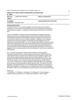 !"#$"%&'()"*+,#"-!").+)/%0'1.2*3,)$%,#"'45%3,6'7)"3,6'8)990*:;'19*<*"6'="*>
                                                                                                                            ?@
!"#$%&'%(!%')**&%'+$$!%#'!$%+,+-.*)+!/'0#1#$&#&'20)3'
45'''677879
)%.'=>?@<         A#00%B#"%,)2*'C*3*%"+D                              .BCFMGNB'!CC?D>BO'+0<
:)%.';<

+>ABC@?DE@FG                                                          0BHEG@IB>@J$F>K(FC@'+>LFGIE@?F>
EFGEHGI==16'!J151!!I6'!J(

&MPHGFQBN@'0BCNG?H@?F>
=D)3'(K!'%,,*&/,3',#'L).9')..#2%,)2*'3,"%,*$)*3',#'3,)&M0%,*')..%,*')&&M.*'9*L*.3*'
&*+D%.)3&3N''1,'+%.'B*'3**.').',D*'/*"3/*+,)2*'#L',D*'+M""*.,'%,,*&/,3'%,'/"*2*.,).$'%.9'
,"*%,).$').L*+,)#M3'9)3*%3*36'#"'3),M%,)#.3'#L'+#.L0)+,'B*,O**.',D*'D#3,'%.9'),3'+#&&*.3%0'
L0#"%N'

=D*'%)&'#L',D)3'(K!')3',#')9*.,)L>'.#2*0')&&M.#	M0%,#"3'3,)&M0%,).$'%.,)&)+"#B)%0'
9*L*.3*'&*+D%.)3&3'%.9'*/),D*0)%0'"*3,),M,)#.'O),D#M,'*0)+),).$'3)$.)L)+%.,').L0%&&%,)#.N'
=D*'3)$.)L)+%.+*'#L',D*3*')&&M.#	M0%,#"3'O#M09'B*',#'/"*2*.,'#"',"*%,'"*+M""*.,'#"'
+D"#.)+'*.,*")+').L*+,)#.3',D%,'%"*'+M""*.,0>'M.,"*%,%B0*N''F2%)0%B)0),>'#L'3M+D' *+M0*3'
O#M09'%03#'D%2*'*.#"&#M3'/#,*.,)%0').',D*',"*%,&*.,'#L'#,D*"'9)3*%3*3'3M+D'%3',D*'
).L0%&&%,#">'B#O*0'9)3*%3*3'41K(6'*N$N'A"#D.P3'()3*%3*:N'8%.>'1K(3'*.+#&/%33'%'3,"#.$'
+#&/#.*.,'#L'3M//"*33)#.'#L',D*')..%,*'%.,)&)+"#B)%0'&*+D%.)3&3'<**/).$',D*'$M,'L0#"%').'
+D*+<6'/%",)+M0%"0>'*/),D*0)%0'9*L*.3).3'QRSN''EM+D' *+M0*3'O#M09'%03#'B*'B*.*L)+)%0').'
/"*2*.,).$'3>3,*&)+').L*+,)#.3'L#00#O).$'B%+,*")%0').,*3,).%0',"%.30#+%,)#.3').',D*'+#M"3*'#L'
%$$"*33)2*6'B#.*'&%""#O'3M//"*33)2*'/#0>T+D*&#,D*"%/)*3'L#"'3#&*'+%.+*"36'0>&/D#&%3'
%.9'0*M<*&)%3N

F)&'R6',D%,'3**<3',#'*3,%B0)3D'%'.*,O#"<'#L'$*.*'"*$M0%,)#.6'O)00').2#02*'$0#B%0'
,"%.3+")/,#&)+'/"#L)0).$'#L'+*003').'OD)+D'<*>'$*.*3'%"*'/*",M"B*9'B>'CGF').,*"L*"*.+*N'
=D*3*'9%,%'O)00'3*"2*'%3',D*'B%3)3'L#"',D*').L*"*.+*'#L'%'$*.*'"*$M0%,#">'.*,O#"<6'OD)+D'
O)00'B*'9*")2*9'M3).$',D*'),*"%,)2*'.*,O#"<').L*"*.+*'/"#U*+,'9*2*0#/*9').'=C('(N'=D*'
*V/*",)3*'#L',D*'(K!'*V/*")&*.,%0'+#00%B#"%,#"3'O)00'B*'*33*.,)%0').'9")2).$',D)3'/"#+*33N'
=D*').L*""*9'.*,O#"<6').',M".6'O)00'3*"2*',#'$*.*"%,*'D>/#,D*3*3',D%,'O)00'B*'2*")L)*9').'
2)2#').'F)&'@N'7M",D*"&#"*6',D*').L*""*9'"*$M0%,#">'.*,O#"<'O)00')&/0>'%'3*,'#L'D>/#,D*3*3'
%B#M,',D*'*LL*+,3'#L'/*",M"B).$'9)LL*"*.,'.*,O#"<'$*.*3'B>'CGF)N'=D*'"*3M0,3'#L',D*'D)$DT
,D"#M$D/M,'+*00TB%3*9'3+"**.).$').'F)&'W'O)00'2%0)9%,*',D*3*'/"*9)+,)#.3N'F++#"9).$0>6',D*'
(K!'/"#U*+,'"*/"*3*.,3'%'+#&/"*D*.3)2*'%.9'+#&/%,)B0*'M3*'+%3*'L#"',D*',*+D.#0#$)*3'
9*2*0#/*9').'=C('(6'%.9'),'O)00'+D%00*.$*'%.9'%//0>'%00'%3/*+,3'#L',D*'/"#/#3*9',*+D.#0#$>N

C*L*"*.+*3
RN'7*00*"&%..6'XN6'Y*D<%&/6'ZN6'J*""0).$*"6'XNCN'['E,%.$*6'IN7N'A"#D.3'9)3*%3*;'%'
9*L*.3).'9*L)+)*.+>'3>.9"#&*]'IM"'Z'^%3,"#*.,*"#0'J*/%,#0'R_6'`@aTW?'4@bbW:N




 !JE'@_cb'4C*2N'b`-bc:                                                                                  -F>@?>ME@?F>'1FGIE@'3EDB
 