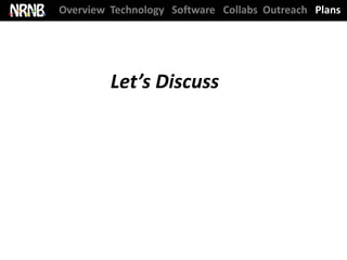 Overview Technology Software Collabs Outreach Plans




         Let’s Discuss
 