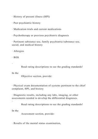 Hpi Ros NRNPPRAC 6645 Comprehensive Psychiatric Evaluation TemplateWe.docx