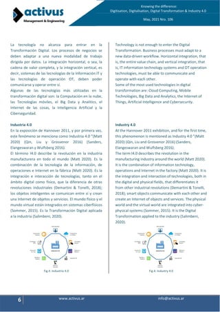 Digitisation, Digitalisation, Digital Transformation & Industry 4.0 | PDF