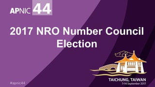 2017 NRO Number Council
Election
 