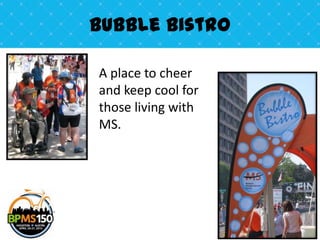 Bubble Bistro

A place to cheer
and keep cool for
those living with
MS.
 