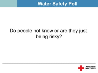 Water Safety Poll




Do people not know or are they just
           being risky?
 