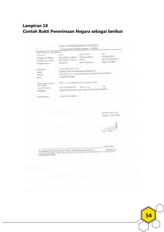54
Lampiran 18
Contoh Bukti Penerimaan Negara sebagai berikut
 