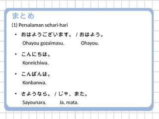 Nihongo Raku Raku NRR NIHONGORAKURAKU MATERI BAB 1 POWERPO | PPTX