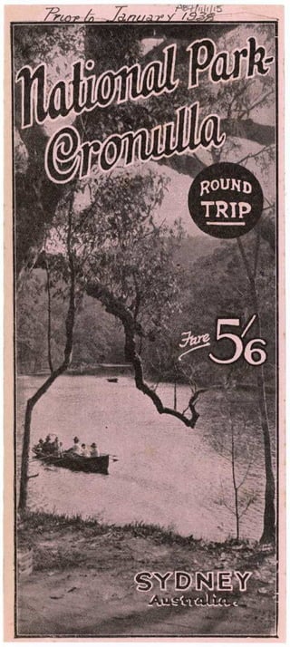 Day trips to National Park, Cronulla, pre-1938