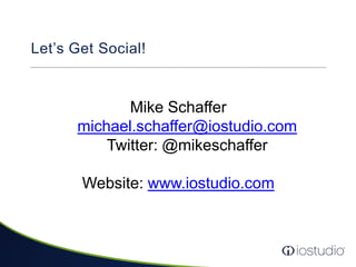 Social Media: Not the “Silver Bullet”It is not the be-all and end-all of marketing in the year 2010 and beyond. Social media should: Be a part of your integrated marketing and           communications plans Support your branding and advertising