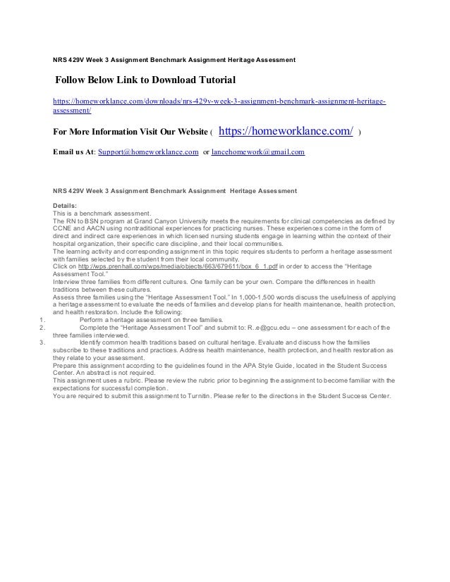 Benchmark assignment heritage assessment essay 05 picture