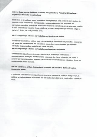 Nr segurança do trabalho