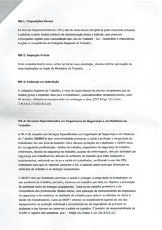 Nr segurança do trabalho