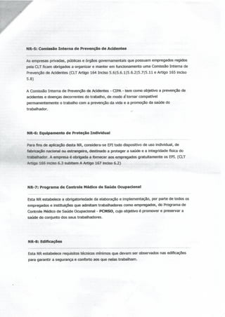 Nr segurança do trabalho