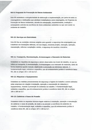 Nr segurança do trabalho