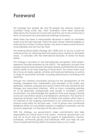 Australian Transport Council, National Road Safety Strategy 2011-2020 | PDF