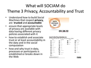 SOCIAM: The Theory and Practice of Social Machines Slide 22