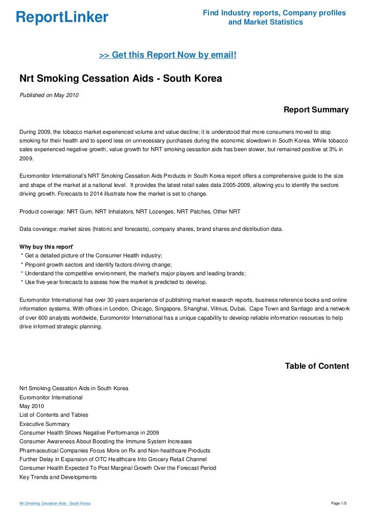 Nrt Smoking Cessation Aids South Korea