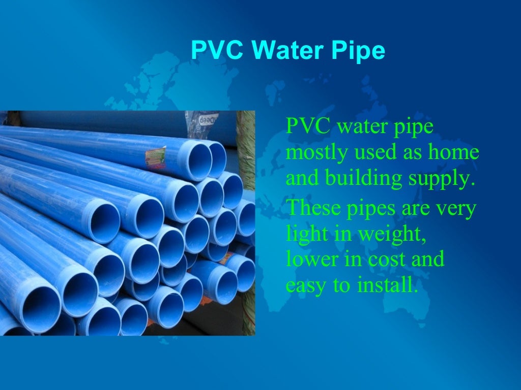Different Types of Water Pipes And Their Uses