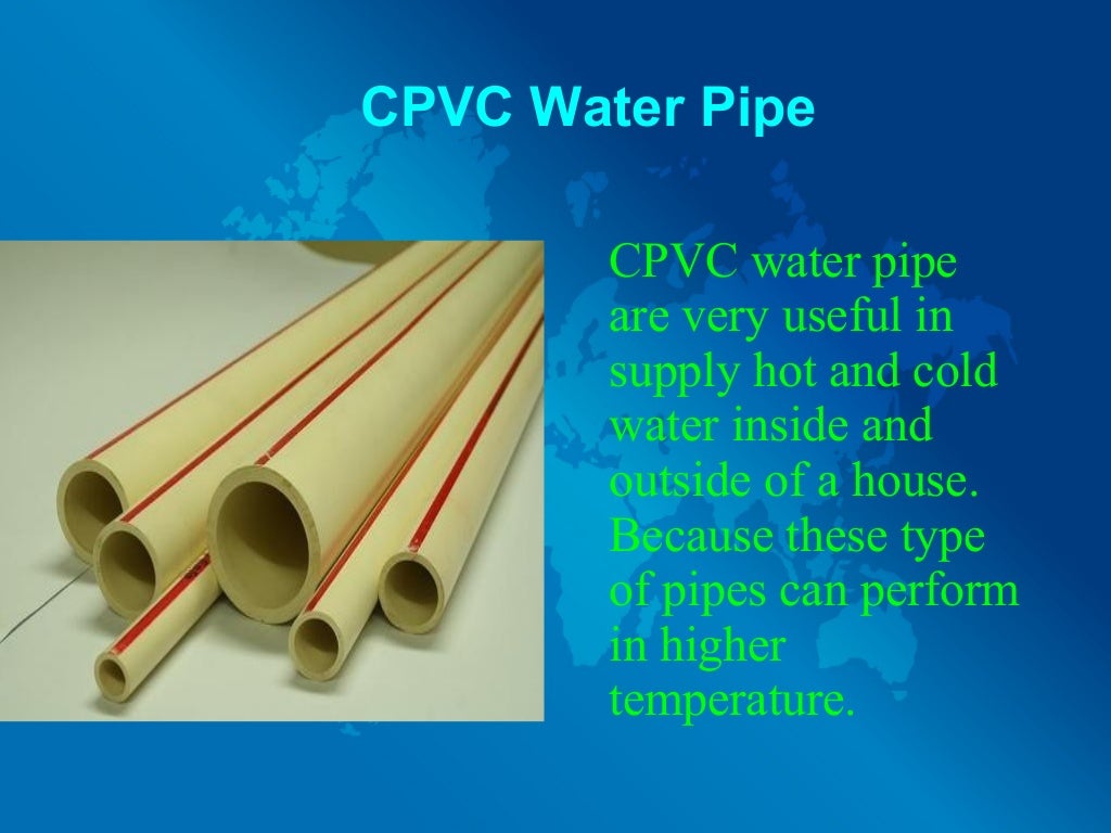 Different Types of Water Pipes And Their Uses