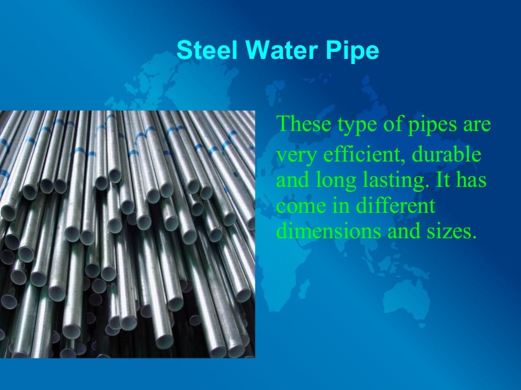 Different Types of Water Pipes And Their Uses