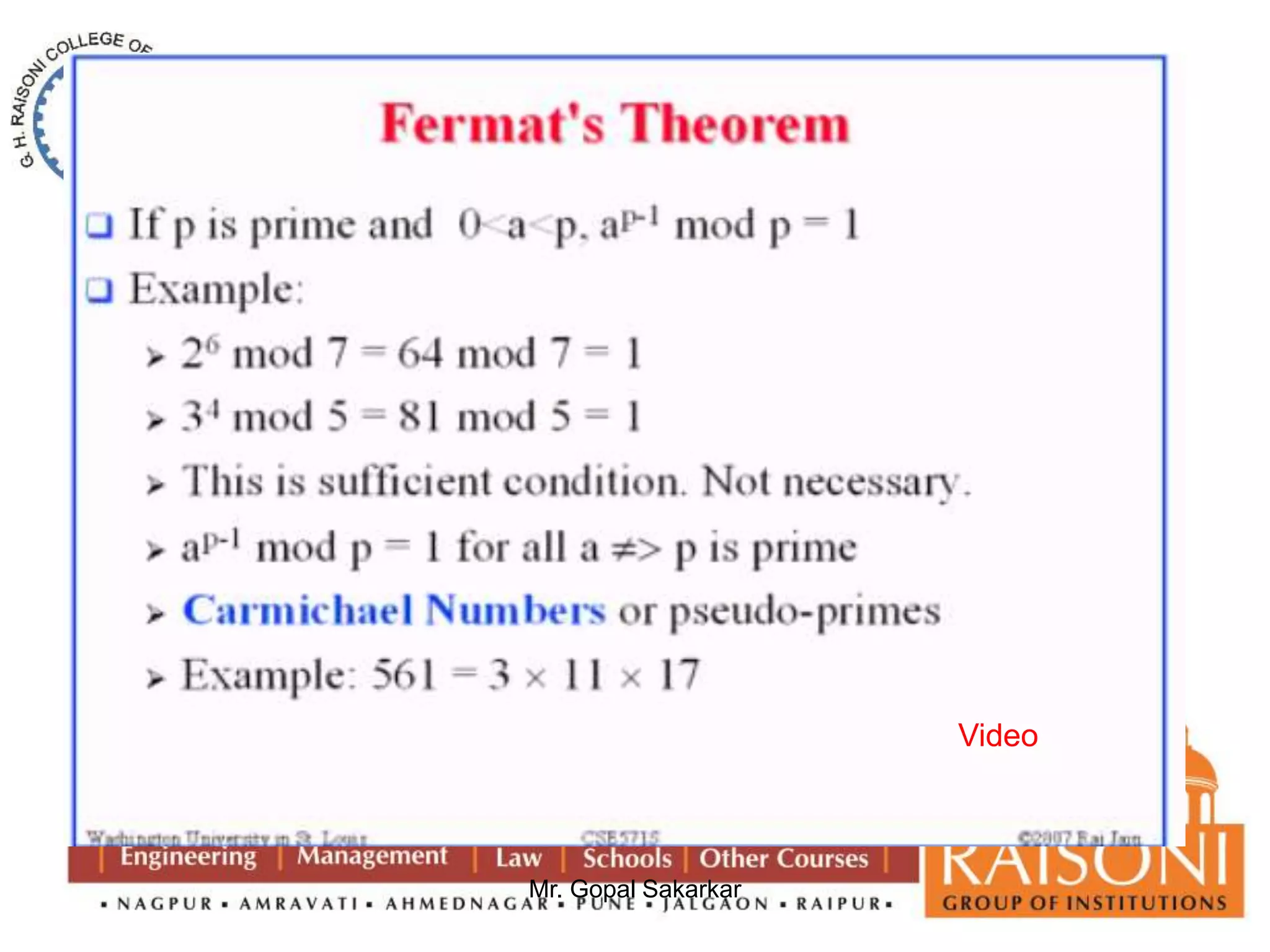 Mr. Gopal Sakarkar 
Video 
 