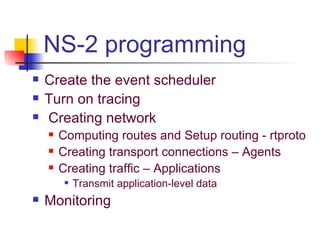 Ns 2 Network Simulator An Introduction | PPT